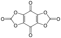 Skeletal formula of tetrahydroxybenzoquinone biscarbonate