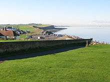 Looking west from Reculver churchyard