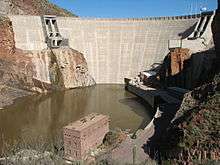 Roosevelt Dam seen from downstream