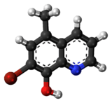 Ball-and-stick model of the tilbroquinol molecule