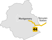 Map of route 44.