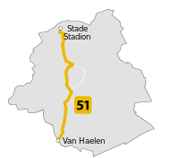 Map of route 51.