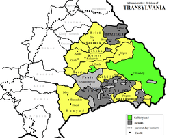 Map of 16th-century Transylvania