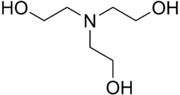 Skeletal formula of triethanolamine