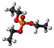 Ball-and-stick model of triethyl phosphate