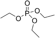 Skeletal formula of triethyl phosphate