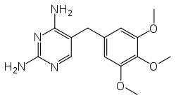 Structural formula of trimethoprim