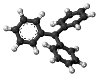 Ball-and-stick model of the triphenylmethyl radical