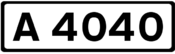 A4040 road shield