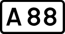 A88 road shield