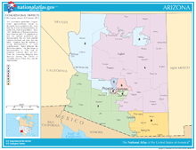 A map of congressional districts of Arizona, from 2002-2013