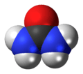 Space-filling model of the urea molecule