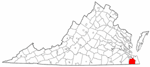 State map highlighting City of Chesapeake