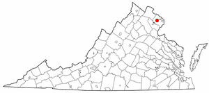 State map highlighting City of Fairfax