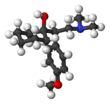 chemical structure of the SNRI drug venlafaxine