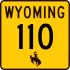 Wyoming Highway 110 marker