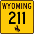 Wyoming Highway 211 marker