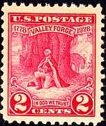 Washington at Prayer,Valley Forge, issue of 1928, 2c