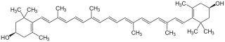Structural formula of zeaxanthin