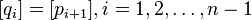 [q_i]=[p_{i+1}], i=1,2,\dots, n-1