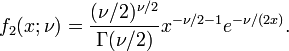  
f_2(x; \nu) =
\frac{(\nu/2)^{\nu/2}}{\Gamma(\nu/2)}  x^{-\nu/2-1}  e^{-\nu/(2 x)} .
