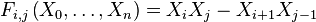 F_{i,j} \left (X_0, \ldots, X_n \right ) = X_iX_j - X_{i+1}X_{j-1}