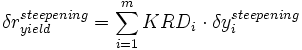 \delta r_{yield}^{steepening}  = \sum\limits_{i = 1}^m {KRD_i  \cdot \delta y_i^{steepening} } 