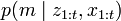 p(m\mid z_{1:t}, x_{1:t})