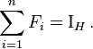 \sum_{i=1}^n F_i = \operatorname{I}_H.