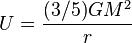 U = \frac{(3/5)GM^2}{r}