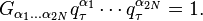 G_{\alpha_1\ldots\alpha_{2N}}q^{\alpha_1}_\tau\cdots q^{\alpha_{2N}}_\tau=1.