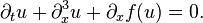 \partial_t u + \partial_x^3 u +  \partial_x f(u) = 0.\,