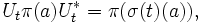 U_t \pi(a) U_t^* = \pi(\sigma(t)(a)),