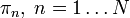 \pi_n, \; n = 1 \ldots N