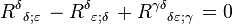 R^\delta{}_{\delta;\varepsilon}  \, -  R^\delta{}_{\varepsilon;\delta}  \, +  R^{\gamma\delta}{}_{\delta\varepsilon;\gamma}  \, = 0