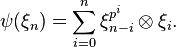 \psi(\xi_n) = \sum_{i=0}^n \xi_{n-i}^{p^i} \otimes \xi_i.