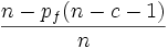 \frac{n-p_f(n-c-1)}{n}