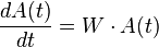 \frac {dA(t)} {dt} = W \cdot A (t)