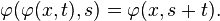 \varphi(\varphi(x,t),s) = \varphi(x,s+t).