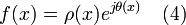 f(x) = \rho(x)e^{j\theta(x)}    \quad (4) \,