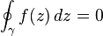 \oint_\gamma f(z)\,dz =0