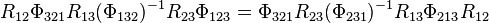 R_{12}\Phi_{321}R_{13}(\Phi_{132})^{-1}R_{23}\Phi_{123}=\Phi_{321}R_{23}(\Phi_{231})^{-1}R_{13}\Phi_{213}R_{12}