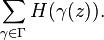 \sum_{\gamma\in\Gamma} H(\gamma(z)).