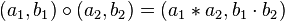 (a_1, b_1) \circ (a_2, b_2) = (a_1 \ast a_2, b_1 \cdot b_2)