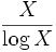 \frac{X}{\log X}