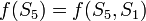 f(S_5) = f(S_5, S_1)