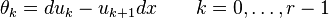 \theta_{k} = du_{k} - u_{k+1}dx \qquad k=0, \ldots, r-1\,