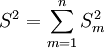 S^2=\sum_{m=1}^n S_m^2