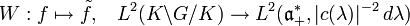 W:f\mapsto \tilde{f},\,\,\,\ L^2(K\backslash G /K) \rightarrow L^2(\mathfrak{a}_+^*, |c(\lambda)|^{-2}\, d\lambda)