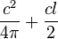 \frac {c^2} {4 \pi} + \frac {cl} 2